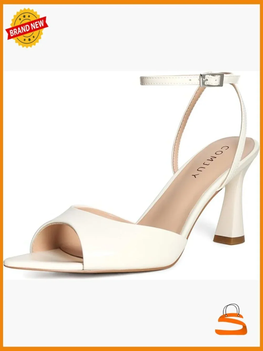 Kitten Heel Peep Toe Sandals Strappy Flared Heels Elegant Dress Shoes for Women